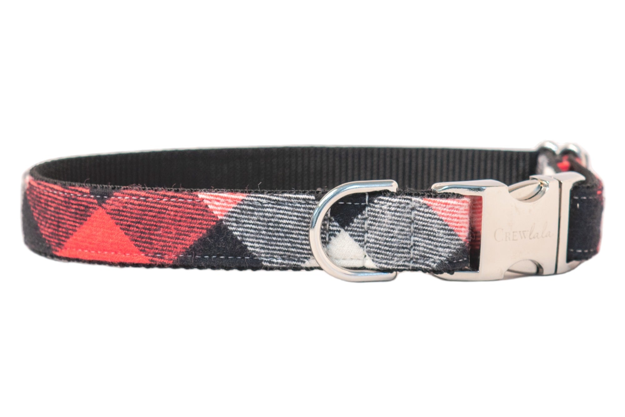 Red, White & Black Buffalo Flannel Plaid Bow Tie Dog Collar - Maxdeals77